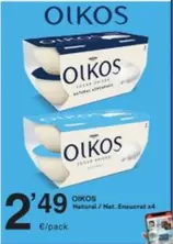 Oferta de OIKOS - Natural / Nat. Emsucrat X4 por 2,49€ en SPAR Fragadis