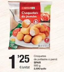 Oferta de Spar - Croquetas De Pollastre O Pernil por 1,25€ en SPAR Fragadis