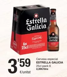 Oferta de Estrella Galicia - Cervesa Especial por 3,59€ en SPAR Fragadis