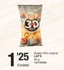 Oferta de Lay's - Bugles 3d's Original por 1,25€ en SPAR Fragadis
