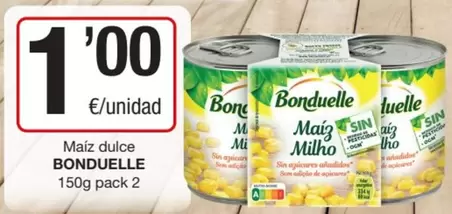 Oferta de Bonduelle - Maiz Dulce por 1€ en SPAR Fragadis