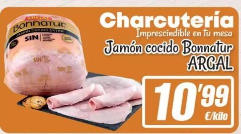 Oferta de Argal - Jamon Cocido por 10,99€ en SPAR Fragadis