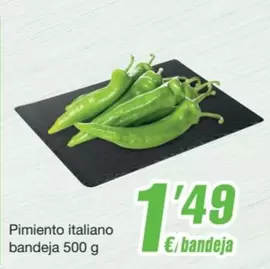 Oferta de Pimiento Italiano Bandeja por 1,49€ en SPAR Fragadis