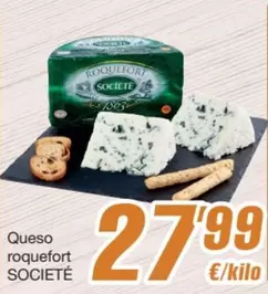Oferta de Societe - Queso Roquefort por 27,99€ en SPAR Fragadis