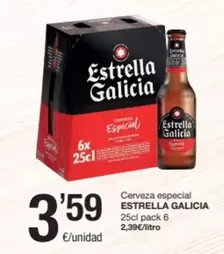 Oferta de Estrella Galicia - Cerveza Especial por 3,59€ en SPAR Fragadis
