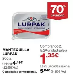 Oferta de Lurpak - Mantequilla por 4,49€ en Hipercor