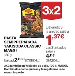 Oferta de Maggi - Pasta Semipreparada Yakisoba Classic por 2,05€ en Hipercor