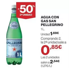 Oferta de San Pellegrino - Agua Con Gas por 1,69€ en Hipercor