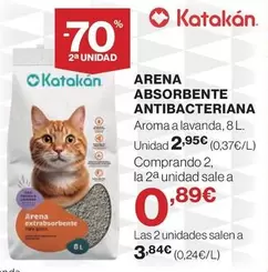 Oferta de Katakán - Arena Absorbente Antibacteriana por 2,95€ en Hipercor