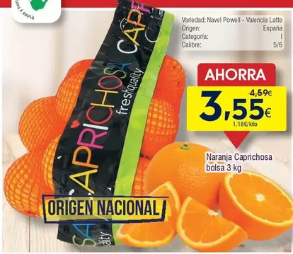 Oferta de Origen - Naranja Caprichosa por 3,55€ en Froiz