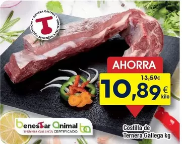 Oferta de Gallega - Costilla De Ternera por 10,89€ en Froiz
