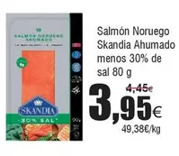 Oferta de Skandia - Salmon Noruego  Ahumado Menos 30% De Sal por 3,95€ en Froiz