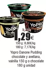 Oferta de Danone - Yopro Pudding Chocolate Y Avellana por 1,29€ en Froiz