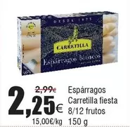 Oferta de Carretilla - Espárragos  Fiesta 8/12 Frutos por 2,25€ en Froiz