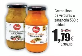 Oferta de Ibsa - Crema  De Verduras O Zanahoria por 1,79€ en Froiz
