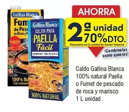 Oferta de Gallina Blanca - Caldo 100% Natural Paella O Fumet De Pescado De Roca Y Marisco en Froiz