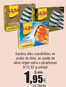 Oferta de Albo - Sardina por 1,95€ en Froiz