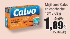 Oferta de Calvo - Mejillones En Escabeche por 1,89€ en Froiz