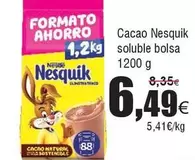 Oferta de Nestlé - Cacao Nesquik Soluble Bolsa por 6,49€ en Froiz