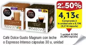 Oferta de Nestlé - Cafe Dolce Gusto Magnum Con Leche O Espresso Intenso Cápsulas por 8,25€ en Froiz