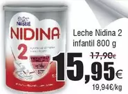 Oferta de Nestlé - Leche Nidina 2 Infantil por 15,95€ en Froiz