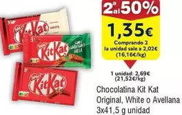 Oferta de White - Chocolatina Original,  O Avellana por 2,69€ en Froiz