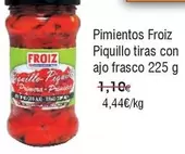 Oferta de Froiz - Pimientos Piquillo Tiras Con Ajo Frasco por 4,44€ en Froiz