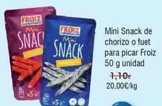 Oferta de Froiz - Mini Snack De Chorizo O Fuet Para Picar por 20€ en Froiz