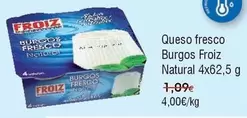 Oferta de Froiz - Queso Fresco Burgos Natural por 1€ en Froiz