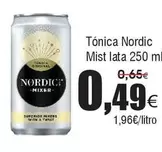 Oferta de Nordic Mist - Tònica por 0,49€ en Froiz