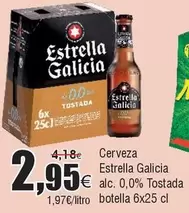Oferta de Estrella Galicia - Cerveza Alca 0,0% Tostada Botella por 2,95€ en Froiz