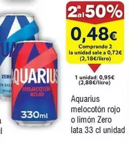 Oferta de Aquarius - Aquerius Melocoton Rojo O Limon por 0,95€ en Froiz
