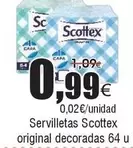 Oferta de Scottex - Servilletas Original Decoradas por 0,99€ en Froiz