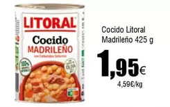 Oferta de Litoral - Cocido  Madrileno por 1,95€ en Froiz