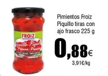 Oferta de Froiz - Pimientos Piquillo Tiras Con Ajo Frasco por 0,88€ en Froiz