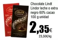 Oferta de Lindt - Chocolate Lindor Leche O Extra Negro 60% Cacao por 2,35€ en Froiz