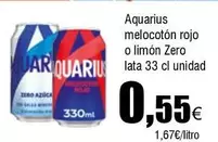 Oferta de Aquarius - Aquerius Melocoton Rojo O Limon Zero por 0,55€ en Froiz