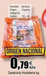 Oferta de Origen - Zanahoria Hosteleria por 0,79€ en Froiz