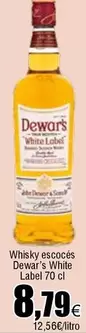 Oferta de Dewar's - Whisky Escocés White Label por 8,79€ en Froiz