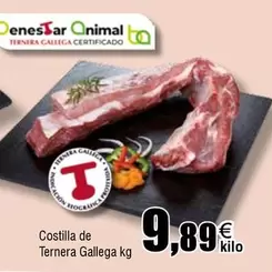 Oferta de Gallega - Costilla De Ternera por 9,89€ en Froiz