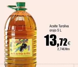 Oferta de Aceite Turoliva Orujo por 13,72€ en Froiz
