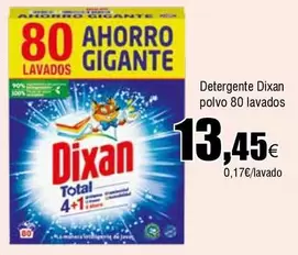 Oferta de Dixan - Detergente Polvo 80 Lavados por 13,45€ en Froiz