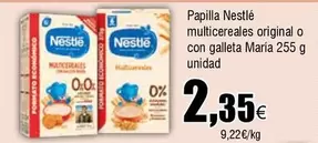 Oferta de Nestlé - Papilla Multicereales Original O Con Galleta Maria por 2,35€ en Froiz