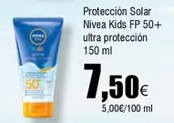 Oferta de Nivea - Protección Solar Kids Fp 50+ Ultra Protección por 7,5€ en Froiz