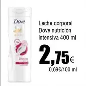 Oferta de Dove - Leche Corporal Nutricion Intensiva por 2,75€ en Froiz