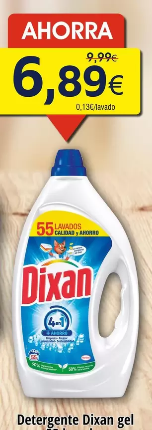 Oferta de Dixan - Detergente Gel por 6,89€ en Froiz
