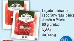 Oferta de Legado del Pozo - Legado Ibérico De Cebo 50% Raza Ibérica Jamón O Paleta por 50€ en Froiz