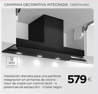 Oferta de Campana Decorativa Integrada DBB97AM60  por 579€ en Tien 21