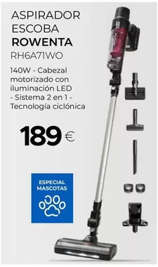 Oferta de Rowenta - Aspirador Escoba Rh6a71wo por 189€ en Tien 21
