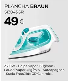 Oferta de Braun - Plancha por 49€ en Tien 21